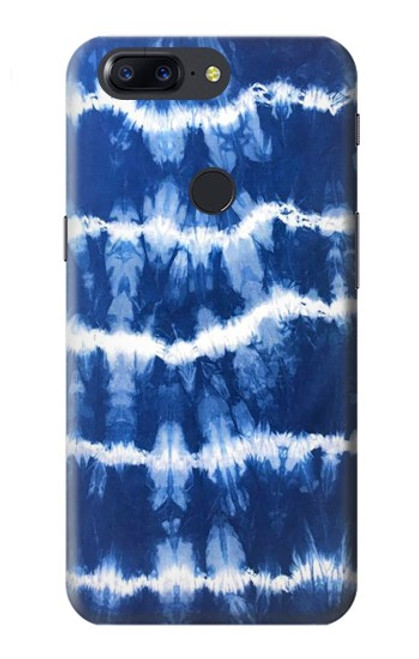 W3671 Blue Tie Dye Hülle Schutzhülle Taschen und Leder Flip für OnePlus 5T