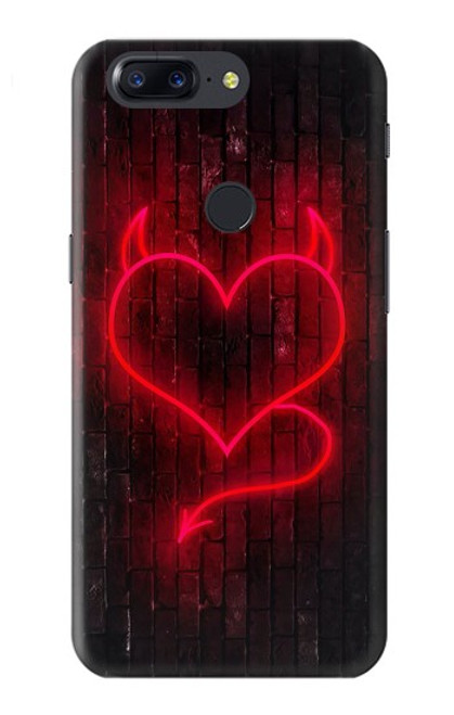W3682 Devil Heart Hülle Schutzhülle Taschen und Leder Flip für OnePlus 5T