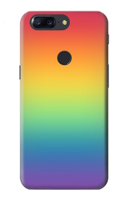 W3698 LGBT Gradient Pride Flag Hülle Schutzhülle Taschen und Leder Flip für OnePlus 5T