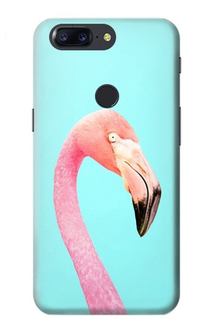 W3708 Pink Flamingo Hülle Schutzhülle Taschen und Leder Flip für OnePlus 5T