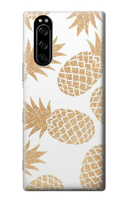 W3718 Seamless Pineapple Hülle Schutzhülle Taschen und Leder Flip für Sony Xperia 5