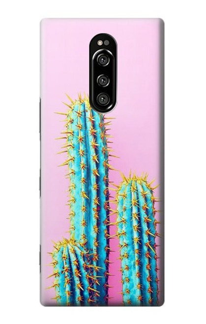 W3673 Cactus Hülle Schutzhülle Taschen und Leder Flip für Sony Xperia 1