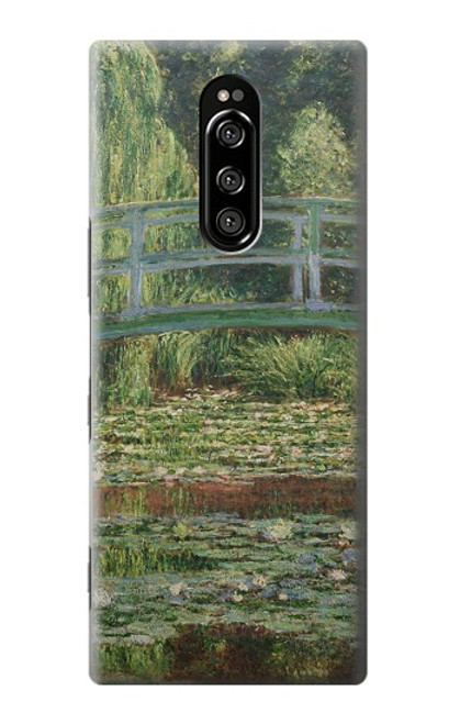 W3674 Claude Monet Footbridge and Water Lily Pool Hülle Schutzhülle Taschen und Leder Flip für Sony Xperia 1