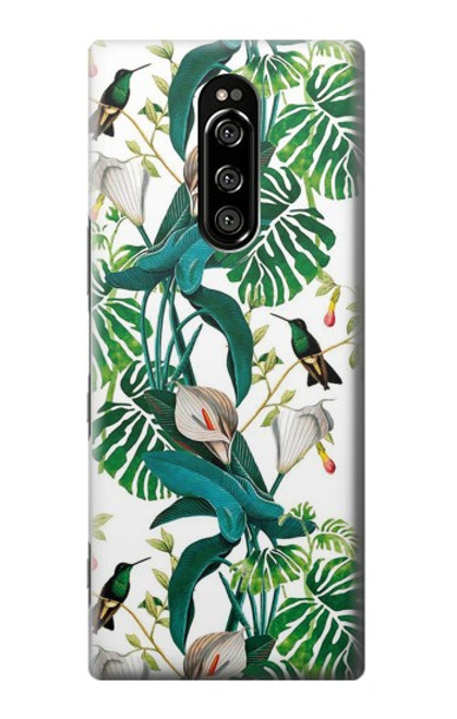 W3697 Leaf Life Birds Hülle Schutzhülle Taschen und Leder Flip für Sony Xperia 1