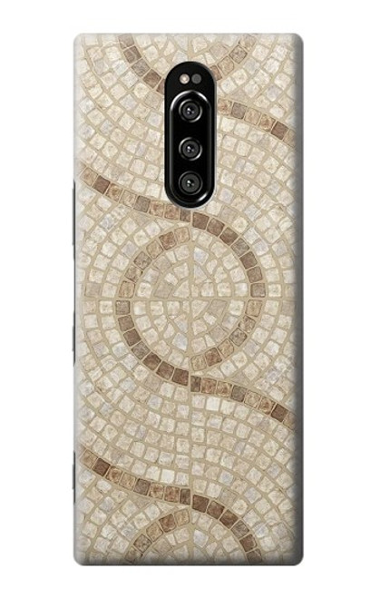 W3703 Mosaic Tiles Hülle Schutzhülle Taschen und Leder Flip für Sony Xperia 1