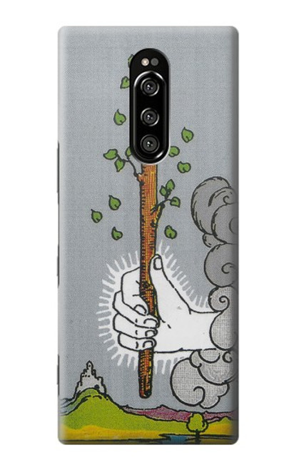 W3723 Tarot Card Age of Wands Hülle Schutzhülle Taschen und Leder Flip für Sony Xperia 1
