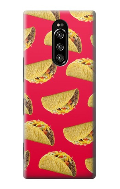 W3755 Mexican Taco Tacos Hülle Schutzhülle Taschen und Leder Flip für Sony Xperia 1