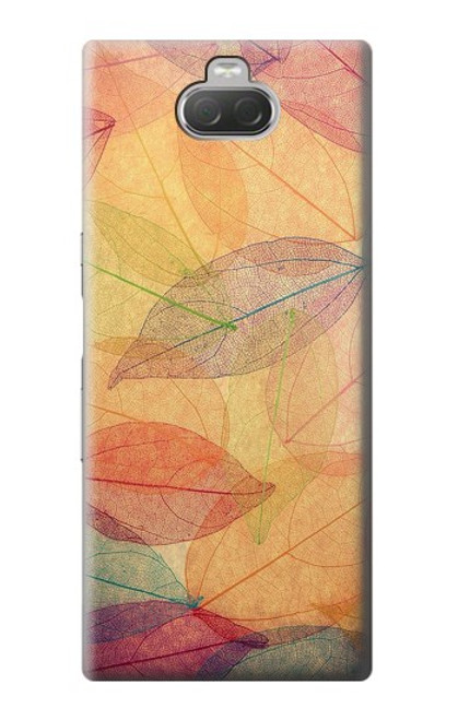 W3686 Fall Season Leaf Autumn Hülle Schutzhülle Taschen und Leder Flip für Sony Xperia 10