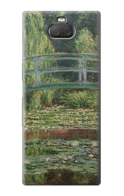 W3674 Claude Monet Footbridge and Water Lily Pool Hülle Schutzhülle Taschen und Leder Flip für Sony Xperia 10 Plus