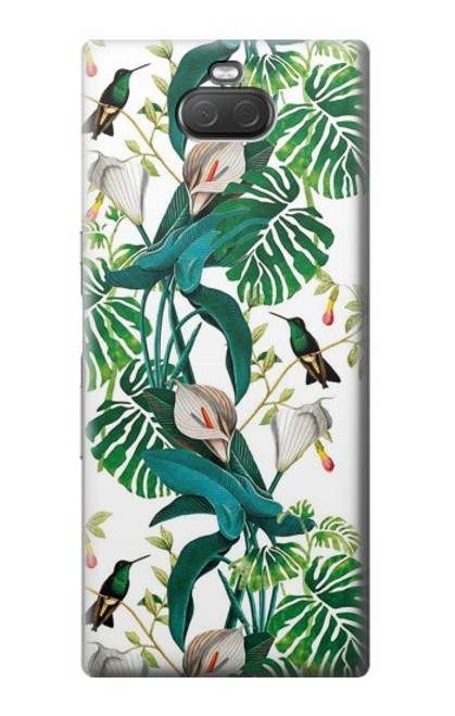 W3697 Leaf Life Birds Hülle Schutzhülle Taschen und Leder Flip für Sony Xperia 10 Plus