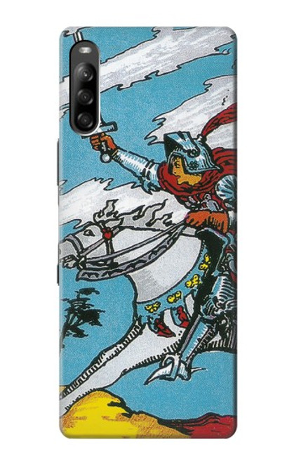 W3731 Tarot Card Knight of Swords Hülle Schutzhülle Taschen und Leder Flip für Sony Xperia L4
