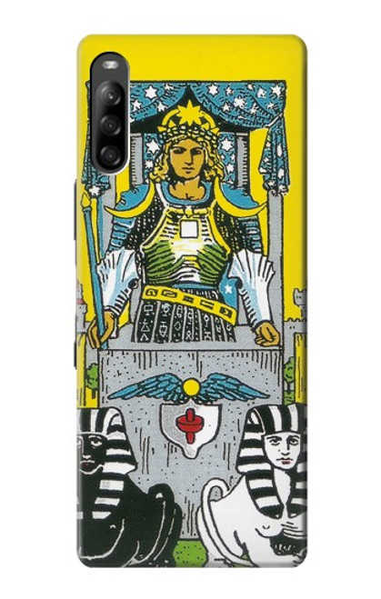 W3739 Tarot Card The Chariot Hülle Schutzhülle Taschen und Leder Flip für Sony Xperia L4