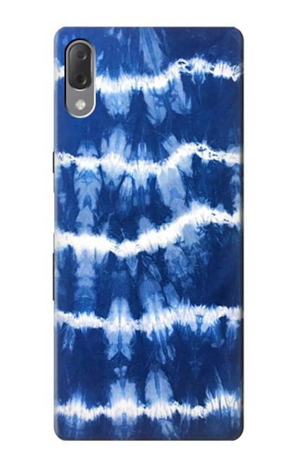W3671 Blue Tie Dye Hülle Schutzhülle Taschen und Leder Flip für Sony Xperia L3