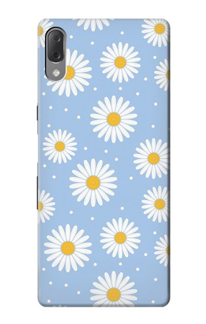 W3681 Daisy Flowers Pattern Hülle Schutzhülle Taschen und Leder Flip für Sony Xperia L3