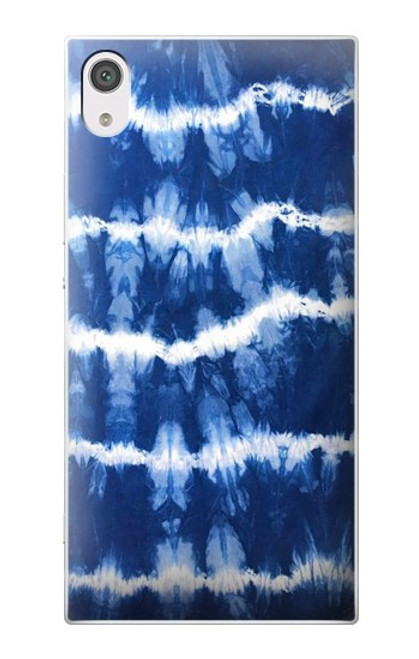 W3671 Blue Tie Dye Hülle Schutzhülle Taschen und Leder Flip für Sony Xperia XA1