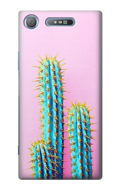 W3673 Cactus Hülle Schutzhülle Taschen und Leder Flip für Sony Xperia XZ1