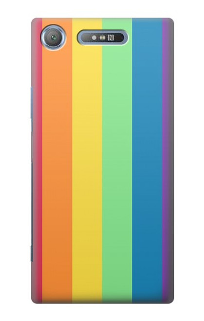 W3699 LGBT Pride Hülle Schutzhülle Taschen und Leder Flip für Sony Xperia XZ1