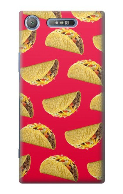 W3755 Mexican Taco Tacos Hülle Schutzhülle Taschen und Leder Flip für Sony Xperia XZ1