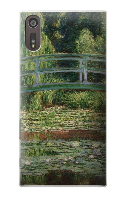 W3674 Claude Monet Footbridge and Water Lily Pool Hülle Schutzhülle Taschen und Leder Flip für Sony Xperia XZ