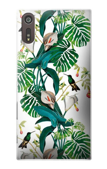 W3697 Leaf Life Birds Hülle Schutzhülle Taschen und Leder Flip für Sony Xperia XZ