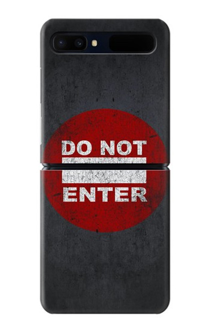 W3683 Do Not Enter Hülle Schutzhülle Taschen Flip für Samsung Galaxy Z Flip 5G