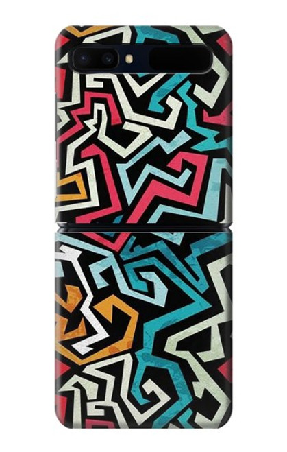 W3712 Pop Art Pattern Hülle Schutzhülle Taschen Flip für Samsung Galaxy Z Flip 5G