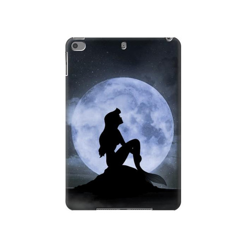 W2668 Mermaid Silhouette Moon Night Tablet Hülle Schutzhülle Taschen für iPad mini 4, iPad mini 5, iPad mini 5 (2019)