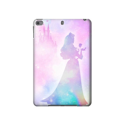 W2992 Princess Pastel Silhouette Tablet Hülle Schutzhülle Taschen für iPad mini 4, iPad mini 5, iPad mini 5 (2019)