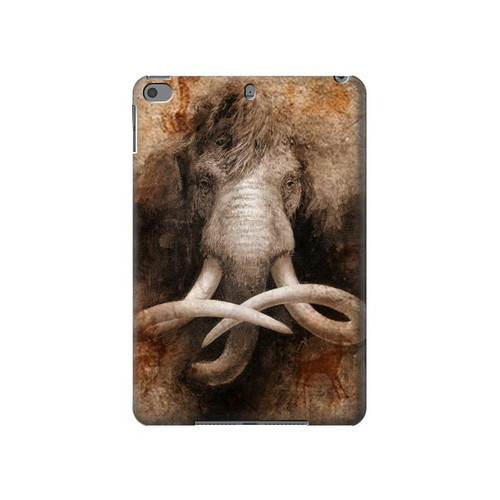 W3427 Mammoth Ancient Cave Art Tablet Hülle Schutzhülle Taschen für iPad mini 4, iPad mini 5, iPad mini 5 (2019)