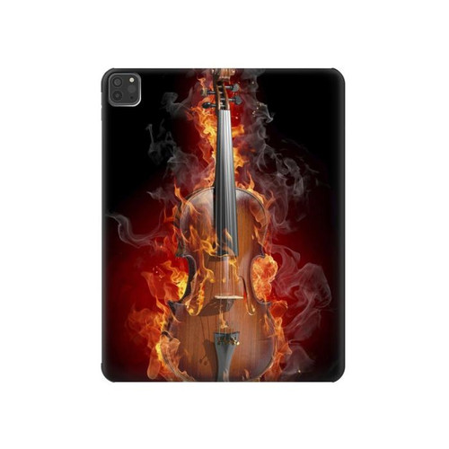 W0864 Fire Violin Tablet Hülle Schutzhülle Taschen für iPad Pro 11 (2021,2020,2018, 3rd, 2nd, 1st)