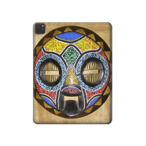 W0965 African Baluba Mask Tablet Hülle Schutzhülle Taschen für iPad Pro 11 (2021,2020,2018, 3rd, 2nd, 1st)