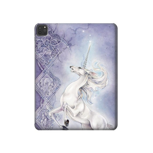 W1134 White Horse Unicorn Tablet Hülle Schutzhülle Taschen für iPad Pro 11 (2021,2020,2018, 3rd, 2nd, 1st)