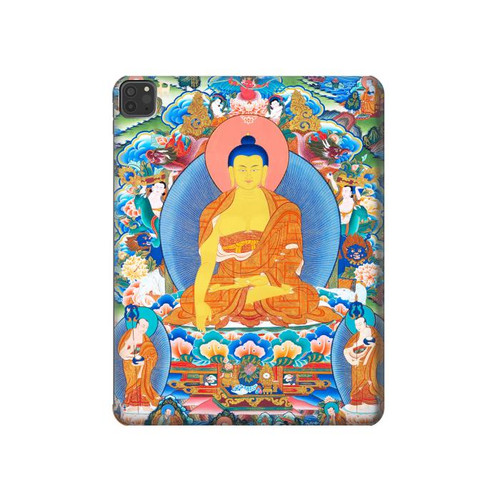 W1256 Buddha Paint Tablet Hülle Schutzhülle Taschen für iPad Pro 11 (2021,2020,2018, 3rd, 2nd, 1st)