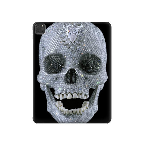 W1286 Diamond Skull Tablet Hülle Schutzhülle Taschen für iPad Pro 11 (2021,2020,2018, 3rd, 2nd, 1st)