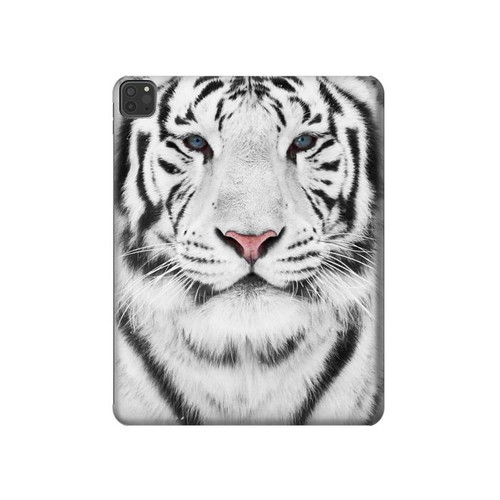 W2553 White Tiger Tablet Hülle Schutzhülle Taschen für iPad Pro 11 (2021,2020,2018, 3rd, 2nd, 1st)