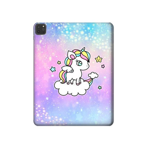 W3256 Cute Unicorn Cartoon Tablet Hülle Schutzhülle Taschen für iPad Pro 11 (2021,2020,2018, 3rd, 2nd, 1st)