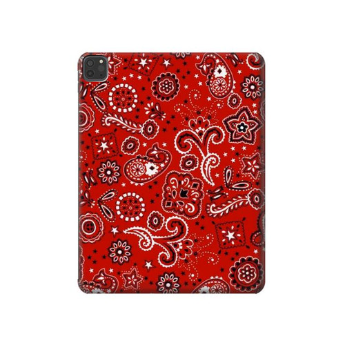 W3354 Red Classic Bandana Tablet Hülle Schutzhülle Taschen für iPad Pro 11 (2021,2020,2018, 3rd, 2nd, 1st)