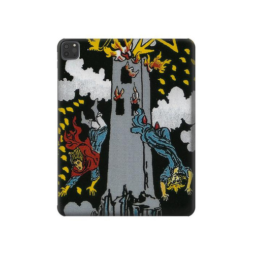 W3745 Tarot Card The Tower Tablet Hülle Schutzhülle Taschen für iPad Pro 11 (2021,2020,2018, 3rd, 2nd, 1st)