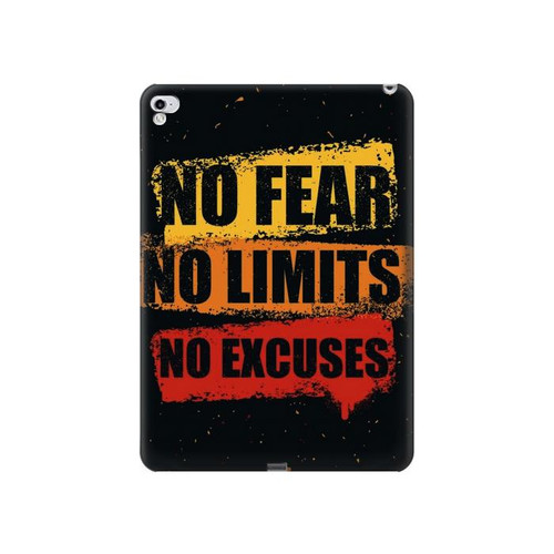 W3492 No Fear Limits Excuses Tablet Hülle Schutzhülle Taschen für iPad Pro 12.9 (2015,2017)