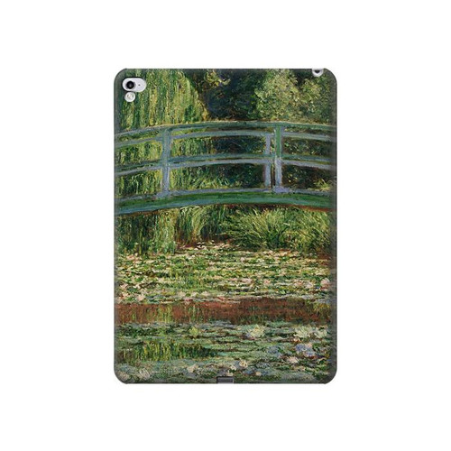 W3674 Claude Monet Footbridge and Water Lily Pool Tablet Hülle Schutzhülle Taschen für iPad Pro 12.9 (2015,2017)