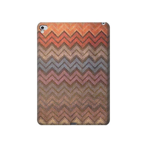 W3752 Zigzag Fabric Pattern Graphic Printed Tablet Hülle Schutzhülle Taschen für iPad Pro 12.9 (2015,2017)