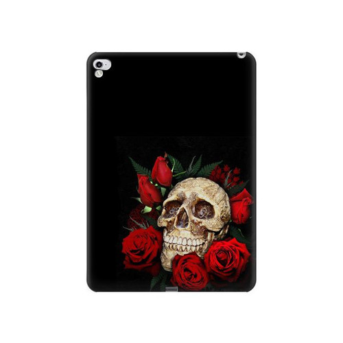 W3753 Dark Gothic Goth Skull Roses Tablet Hülle Schutzhülle Taschen für iPad Pro 12.9 (2015,2017)