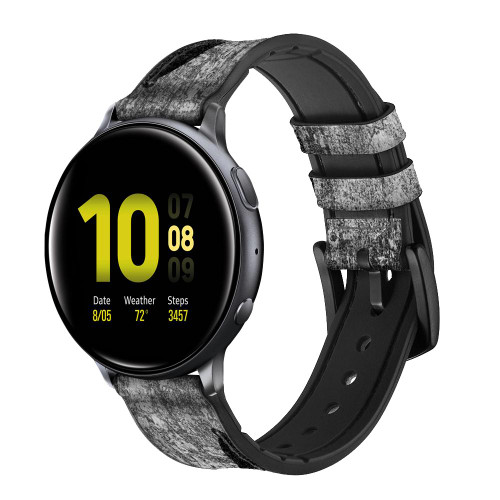 CA0620 Sherlock Holmes Silhouette Smart Watch Armband aus Silikon und Leder für Samsung Galaxy Watch, Gear, Active