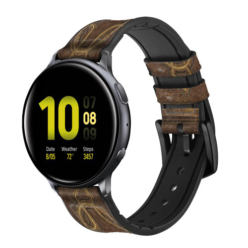 CA0622 Spell Book Cover Smart Watch Armband aus Silikon und Leder für Samsung Galaxy Watch, Gear, Active