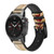 CA0005 Baseball Smart Watch Armband aus Silikon und Leder für Garmin Smartwatch