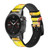 CA0711 Lemon Smart Watch Armband aus Silikon und Leder für Garmin Smartwatch