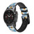 CA0751 Floral Daisy Smart Watch Armband aus Silikon und Leder für Garmin Smartwatch