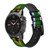 CA0760 South Africa Flag Smart Watch Armband aus Silikon und Leder für Garmin Smartwatch