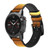 CA0781 Sun Smart Watch Armband aus Silikon und Leder für Garmin Smartwatch