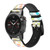 CA0791 Colorful Heart Pattern Smart Watch Armband aus Silikon und Leder für Garmin Smartwatch